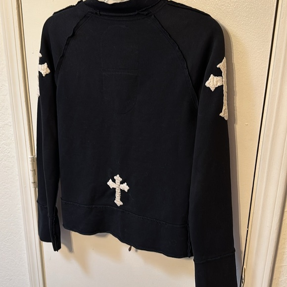 Joystick Johnny Was Size Small Black - Cross Embroidered Stitch Full Zip Jacket - Picture 7 of 9